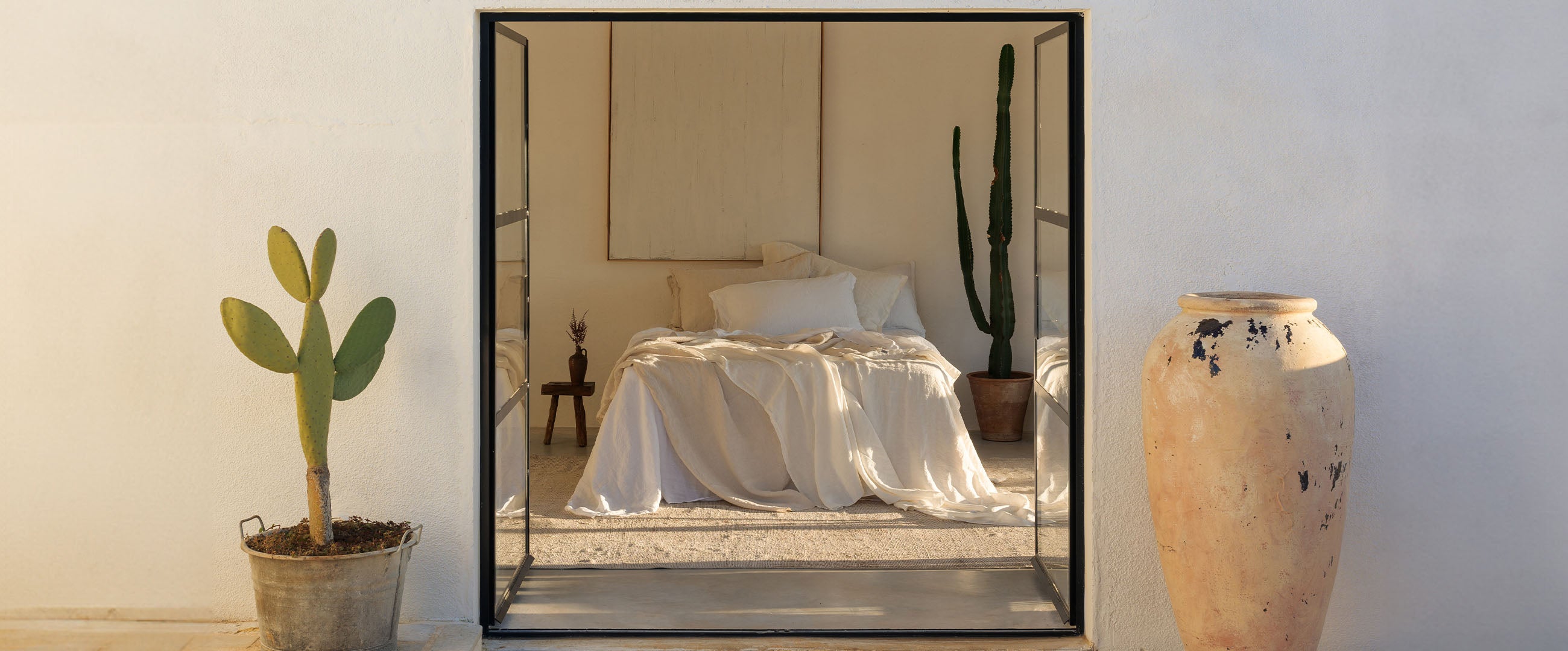 Collezione Mediterraneo: arrivano il Puro Lino e la Spugna Nido d'ape Stonewashed