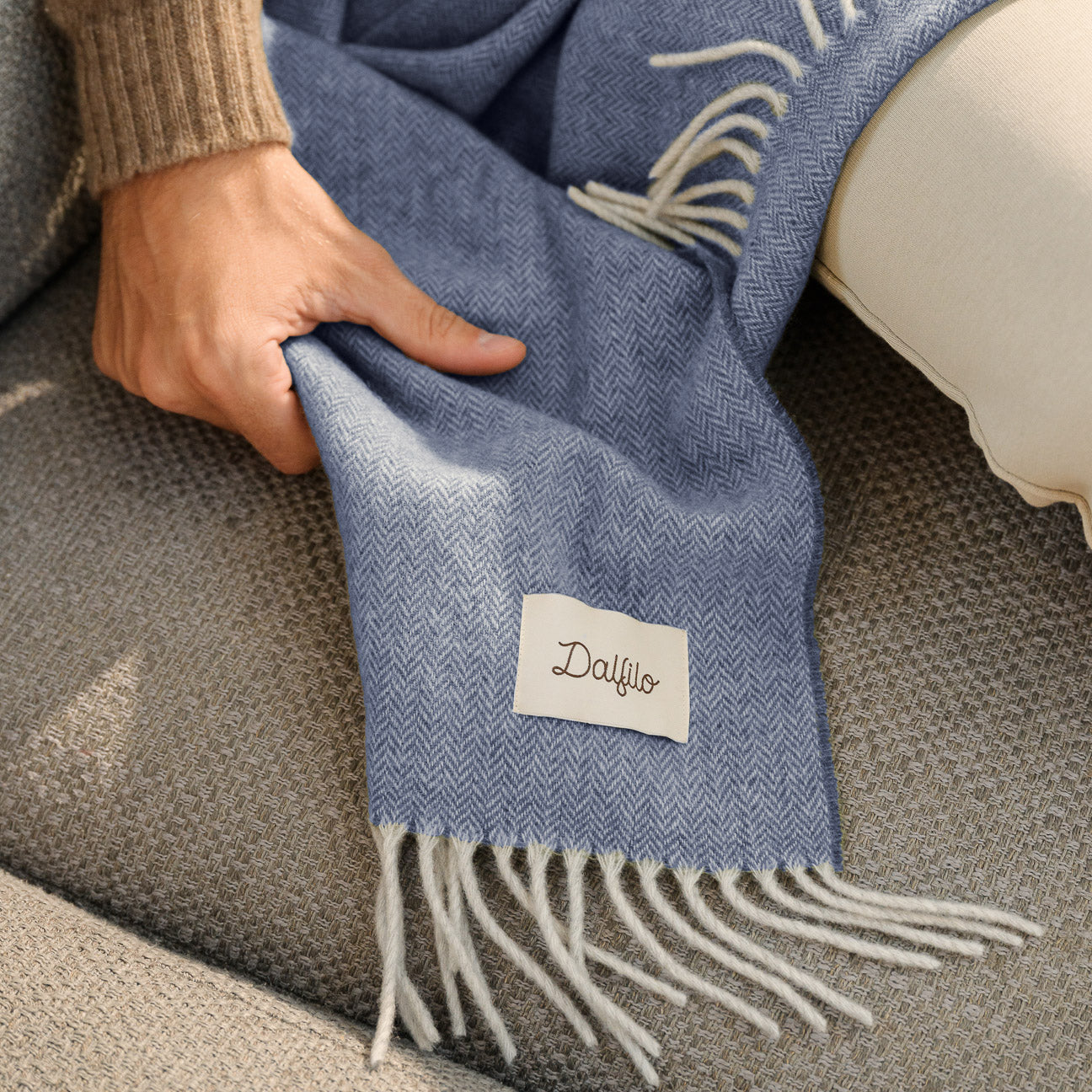 Plaid in lana
- 130x180 cm- Denim- Lana rigenerata - Dalfilo