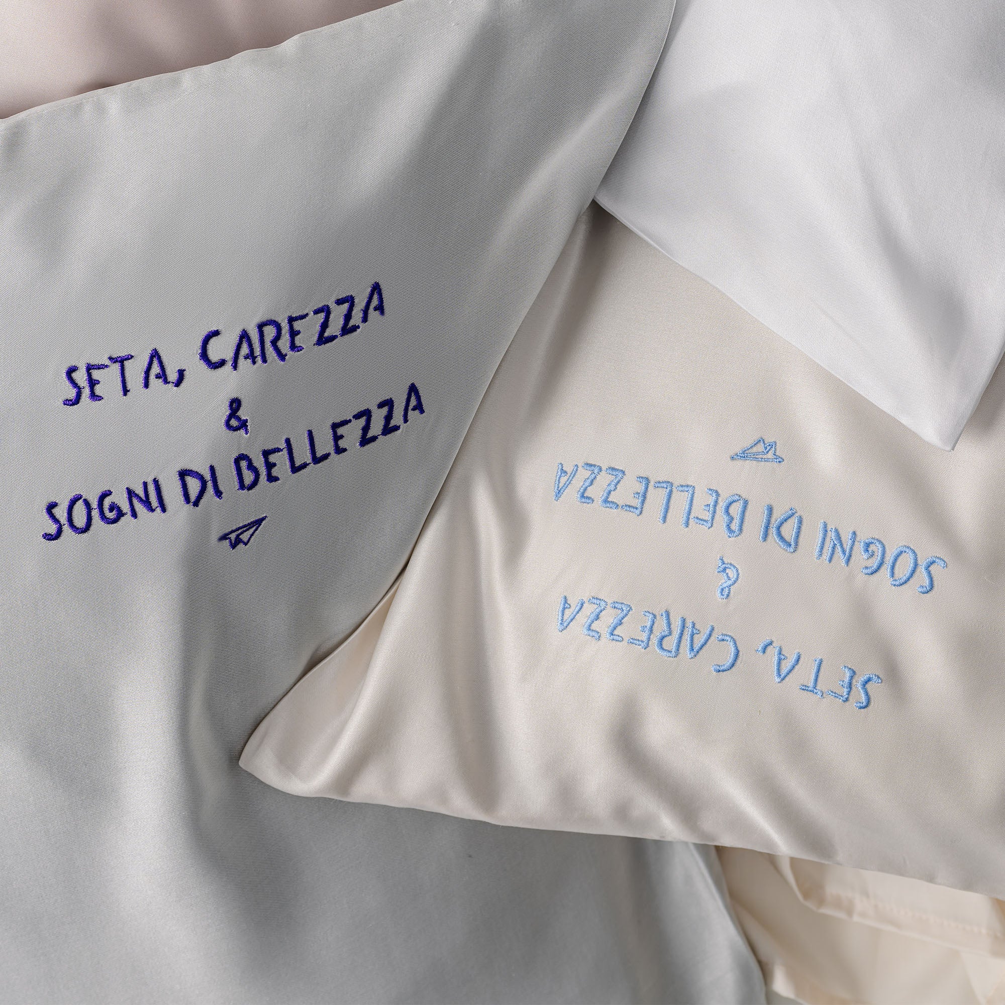 Federa in Raso Rigato di Puro Cotone - Rubino Federa in Raso Rigato di Puro Cotone - Rubino