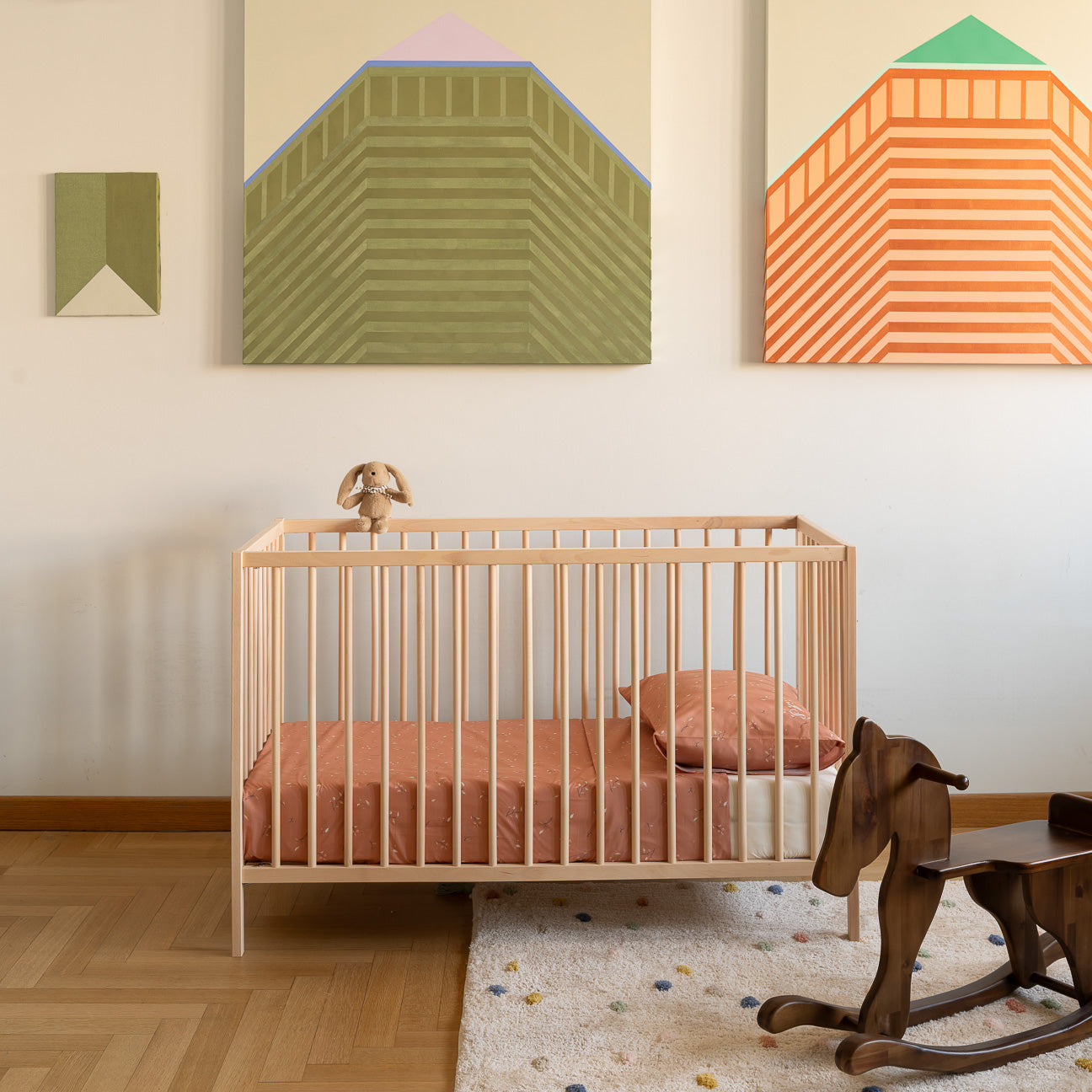 Completo lenzuola lettino
- 60x130 cm- Foliage- Percalle - Dalfilo