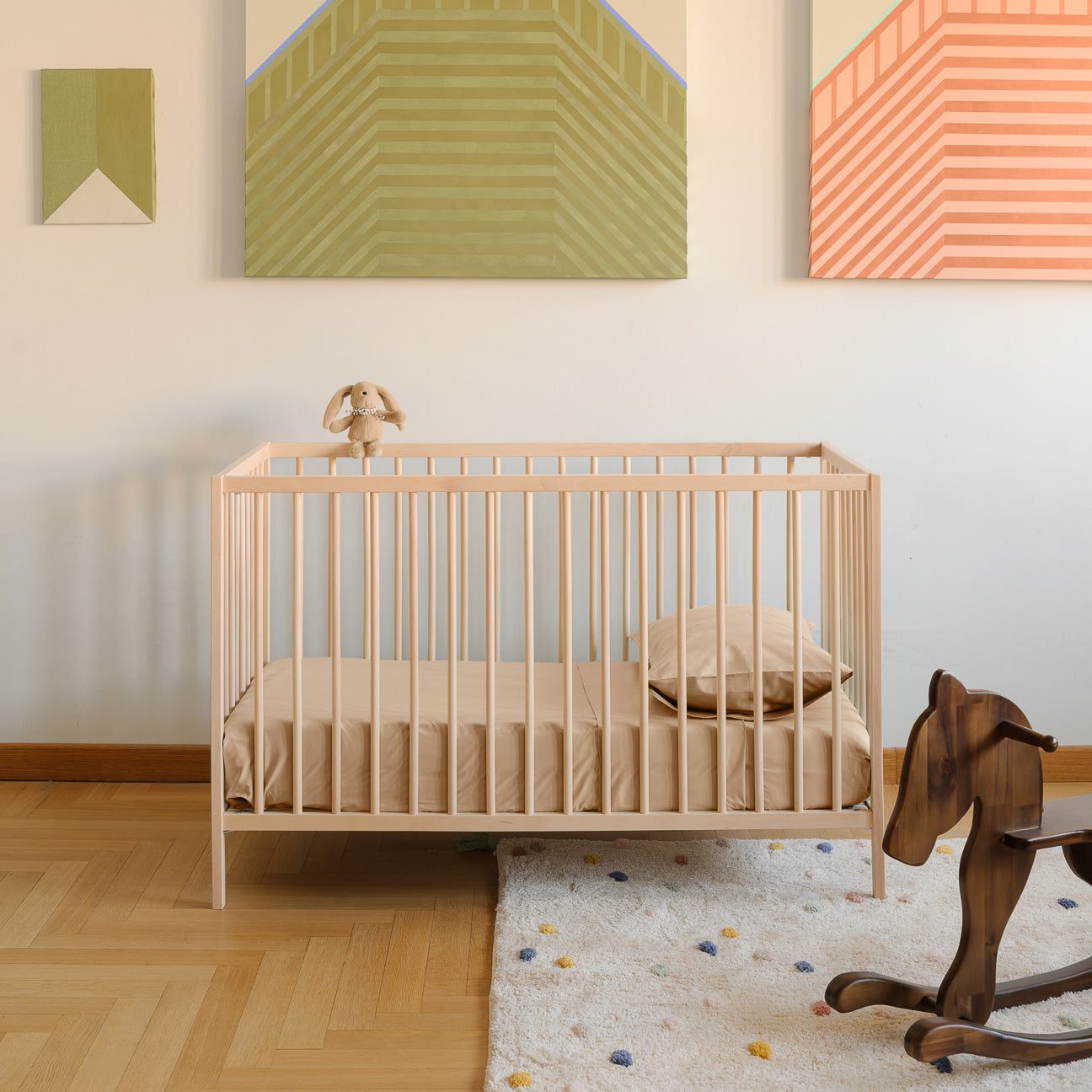 Completo lenzuola lettino
- 60x130 cm- Marrone Caffellatte- Percalle - Dalfilo