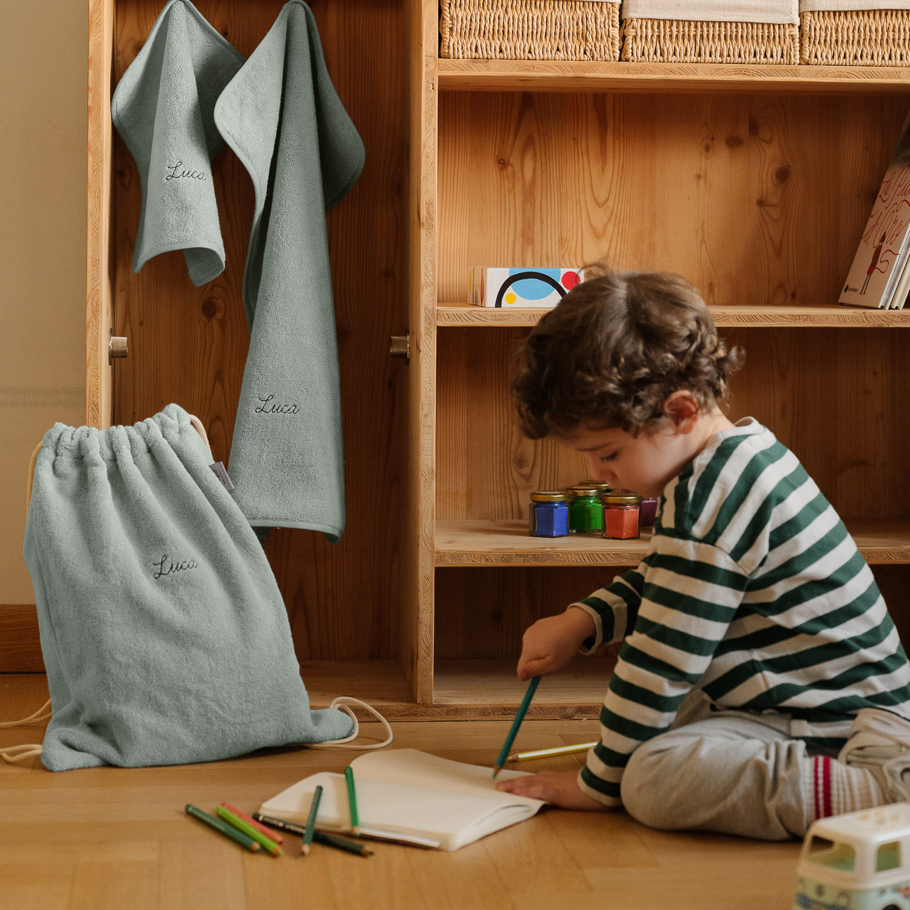 Set asciugamani bimbi
- Taglia unica- Salvia- Cotone classico - Dalfilo