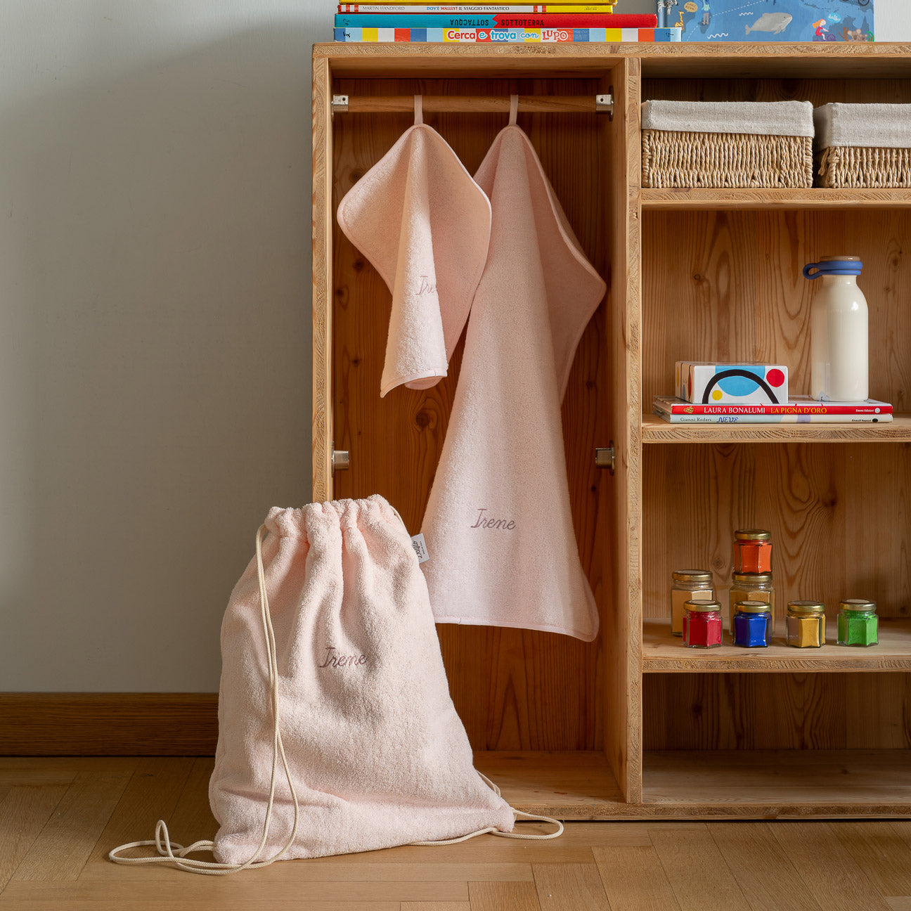 Set scuola bimbi-Kids-Dalfilo-Taglia unica-Rosa ciliegio-Cotone classico-Dalfilo IT