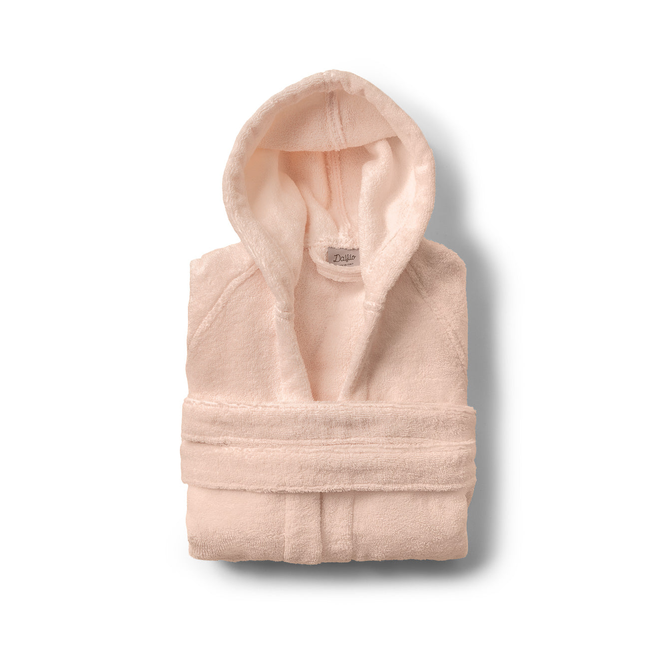 Accappatoio bimbi con cappuccio
- 4-6 anni- Rosa Ciliegio- Cotone classico - Dalfilo