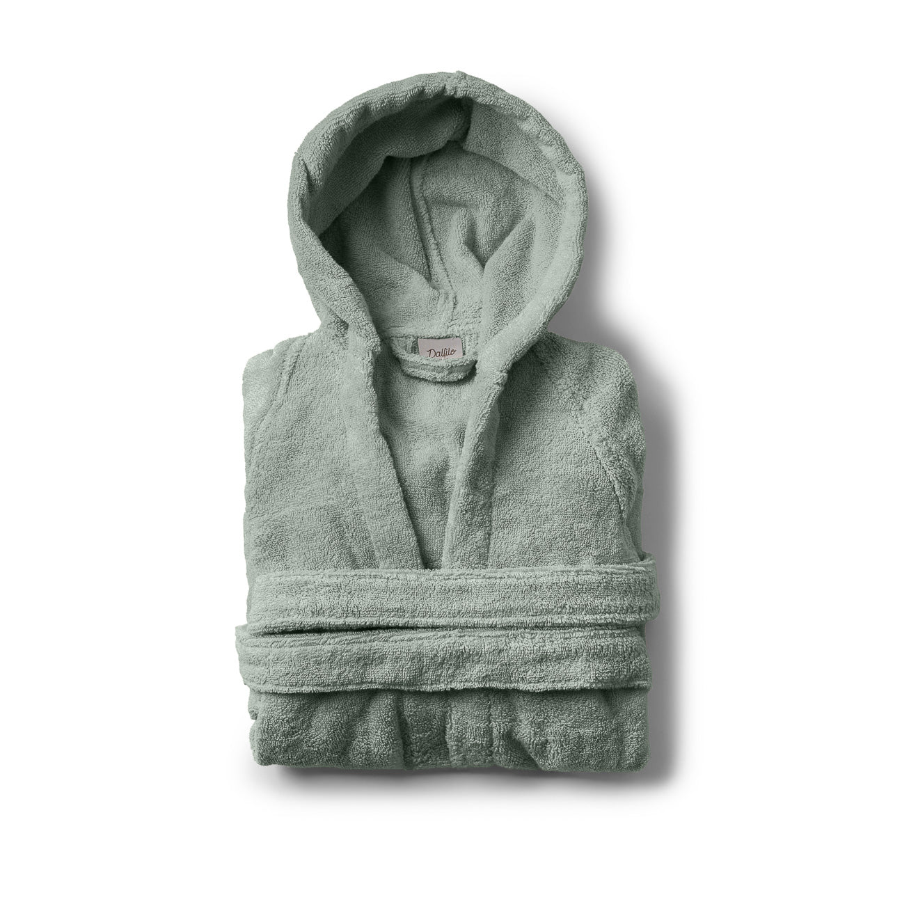 Accappatoio bimbi con cappuccio
- 4-6 anni- Salvia- Cotone classico - Dalfilo