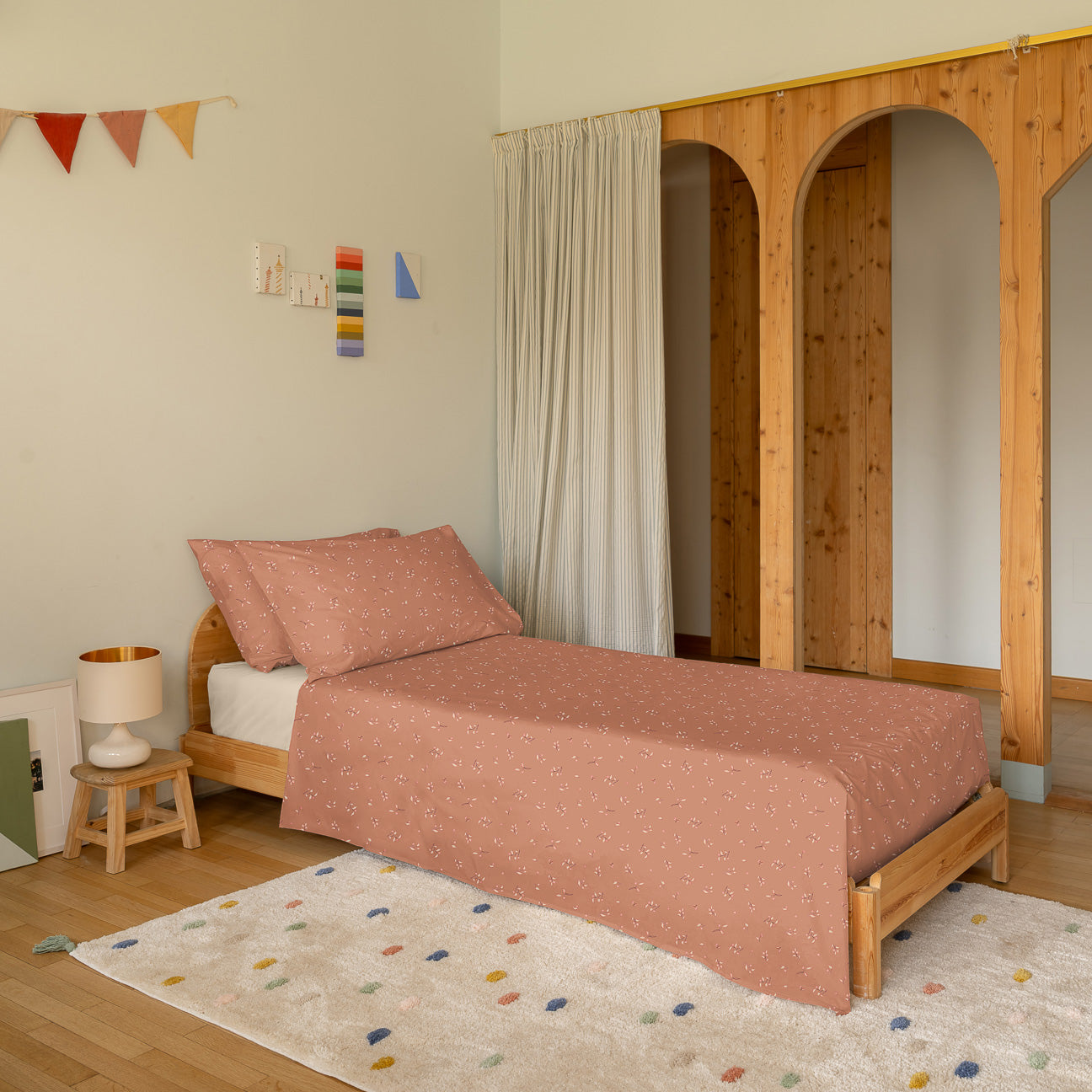 Completo lenzuola bimbi
- 1 PIAZZA (80x190 cm)- Foliage- Percalle - Dalfilo