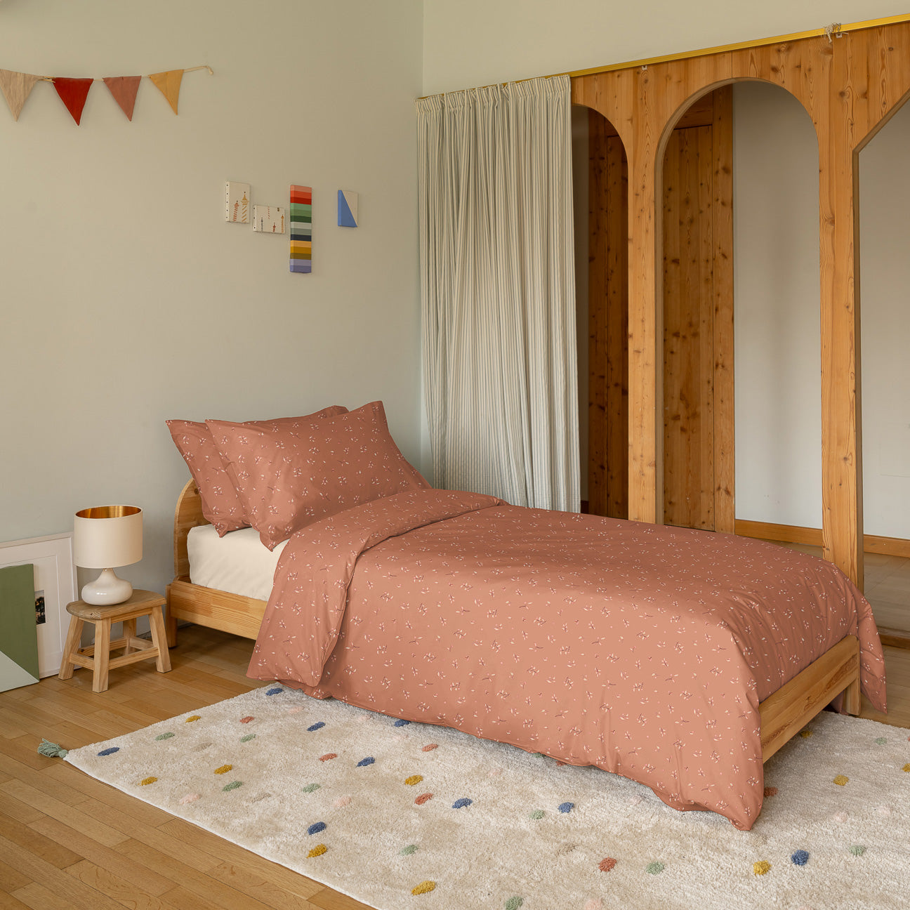 Completo copripiumino bimbi
- 1 PIAZZA (80x190 cm)- Foliage- Percalle - Dalfilo