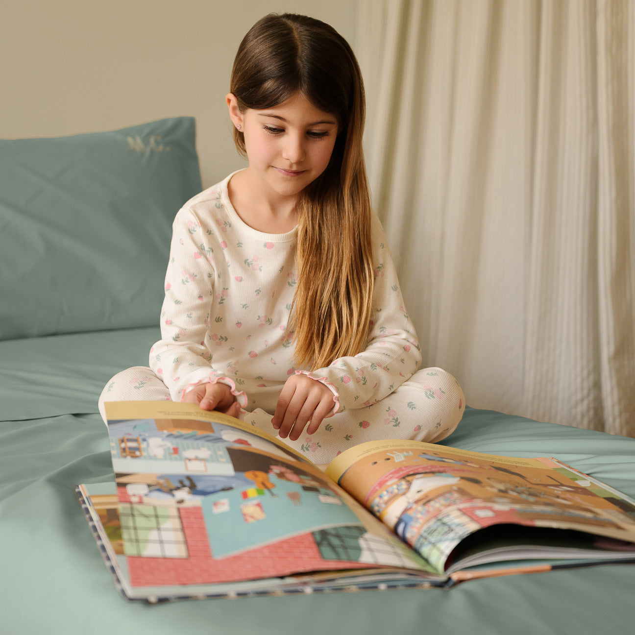 Completo lenzuola bimbi-bedding-sets-Dalfilo-1 PIAZZA (80x190 cm)-Salvia-Percalle-Dalfilo IT