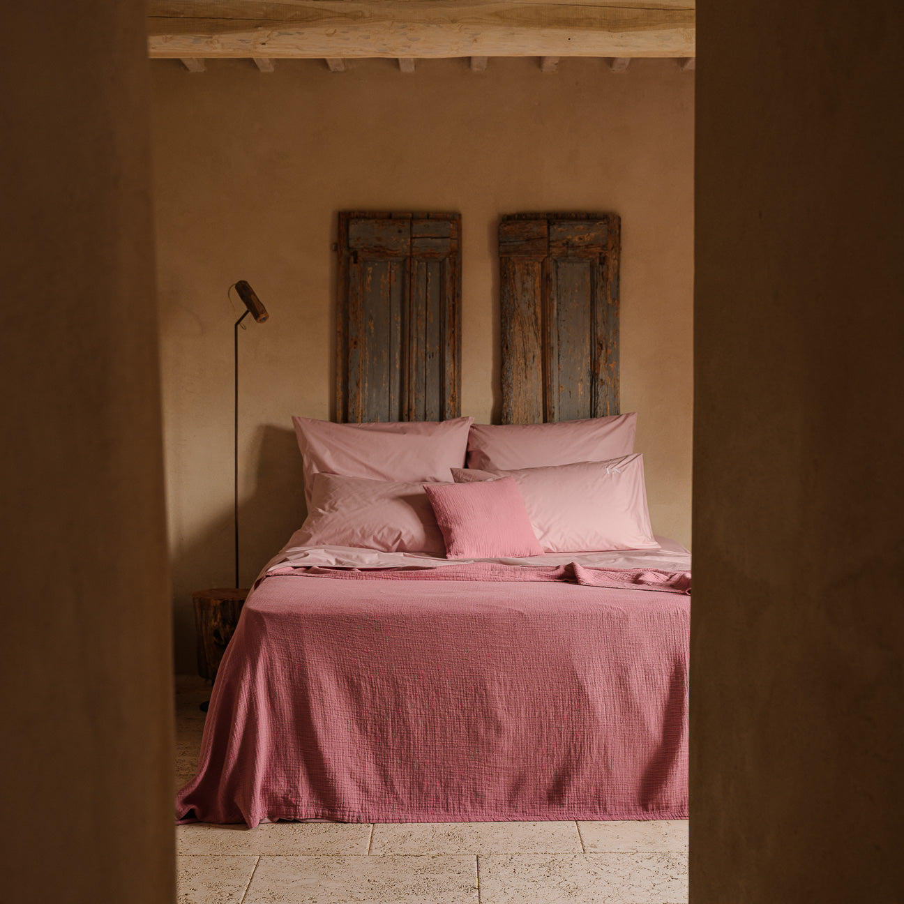 Coperta Leggera In Mussola Di Cotone 100% 150x200 Cm Rosa: Copriletto Estivo A Due Strati