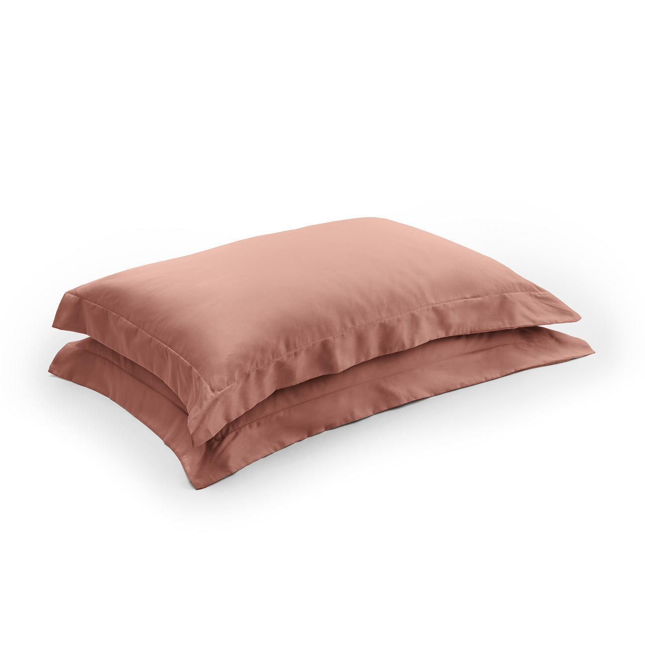 Set 2 federe in raso a tre volani
- 50x80 cm (standard)- Rosa Antico- Raso - Dalfilo