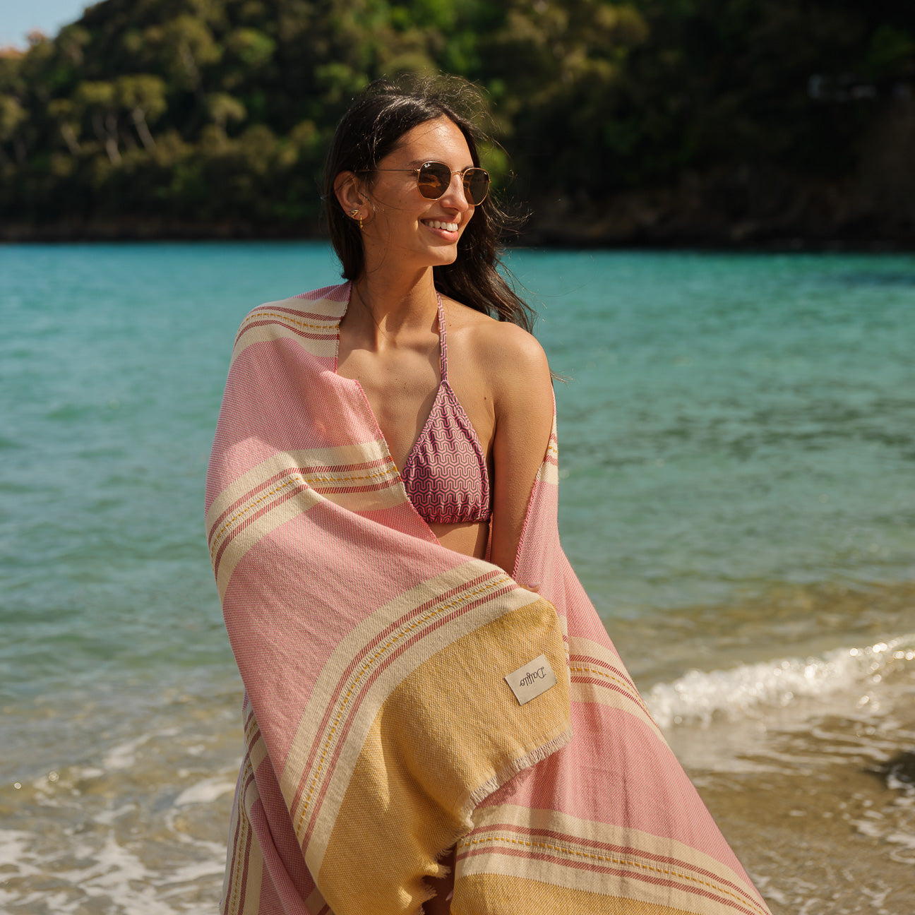 Telo mare Brezza
- 100x175 cm- Tramonto- Cotone - Dalfilo