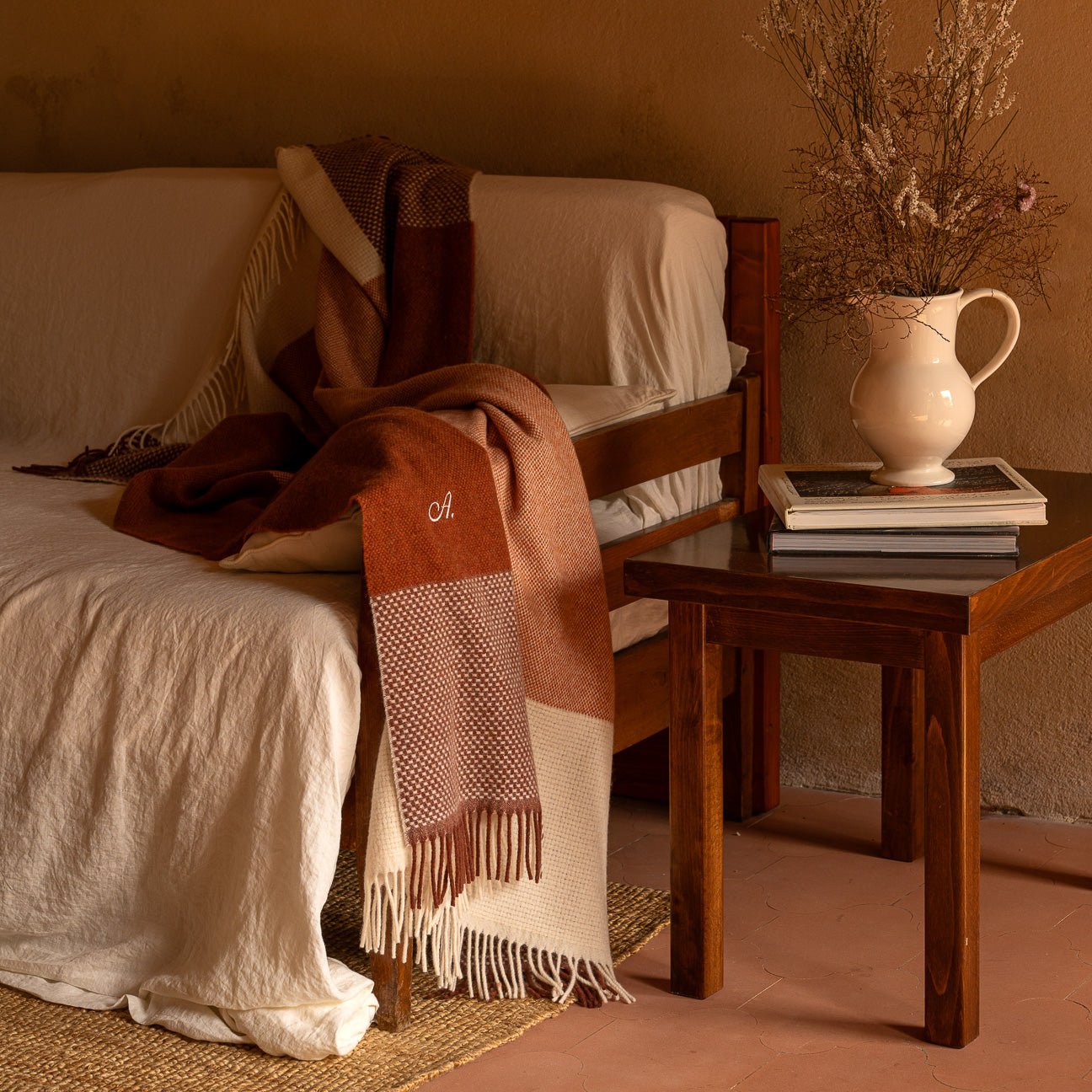 Plaid in lana
- 130x180 cm- Terracotta- Lana rigenerata - Dalfilo