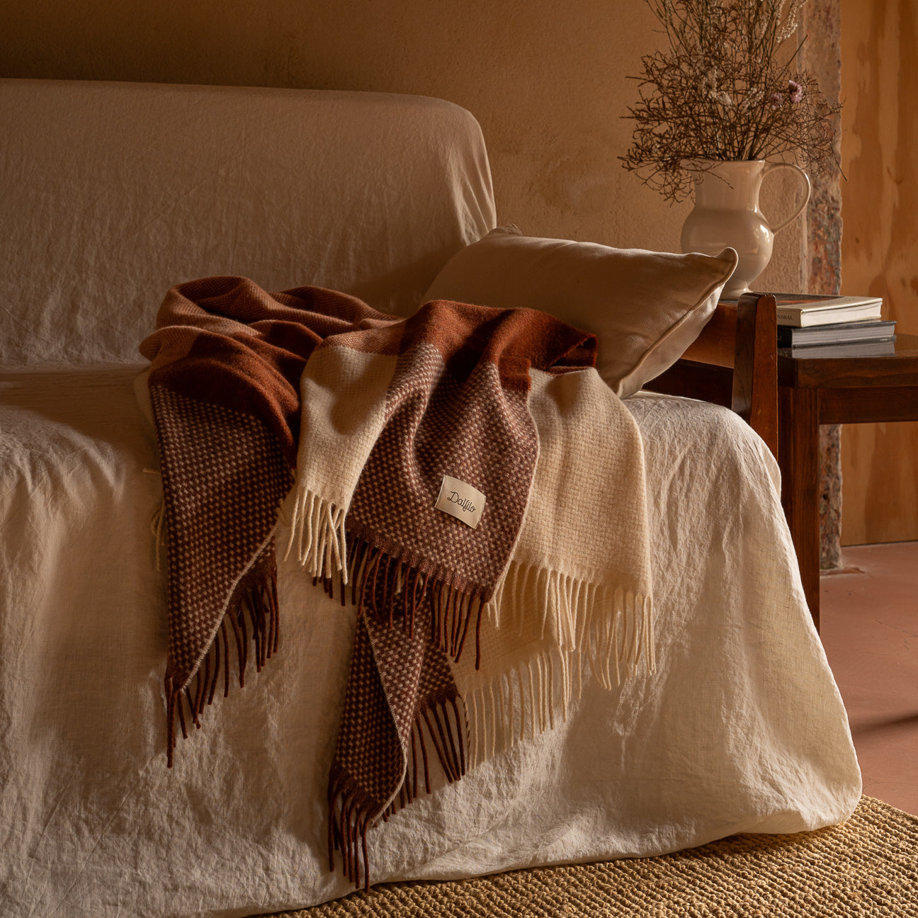 Plaid in lana
- 130x180 cm- Terracotta- Lana rigenerata - Dalfilo