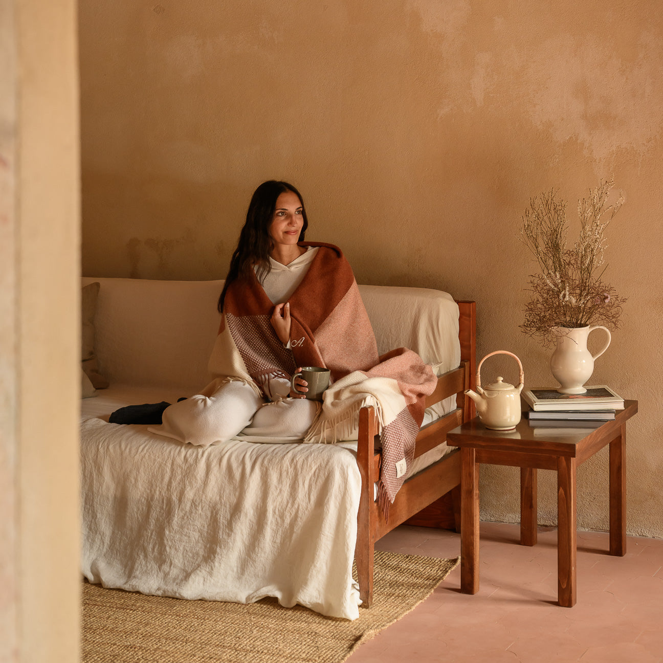 Plaid in lana
- 130x180 cm- Terracotta- Lana rigenerata - Dalfilo