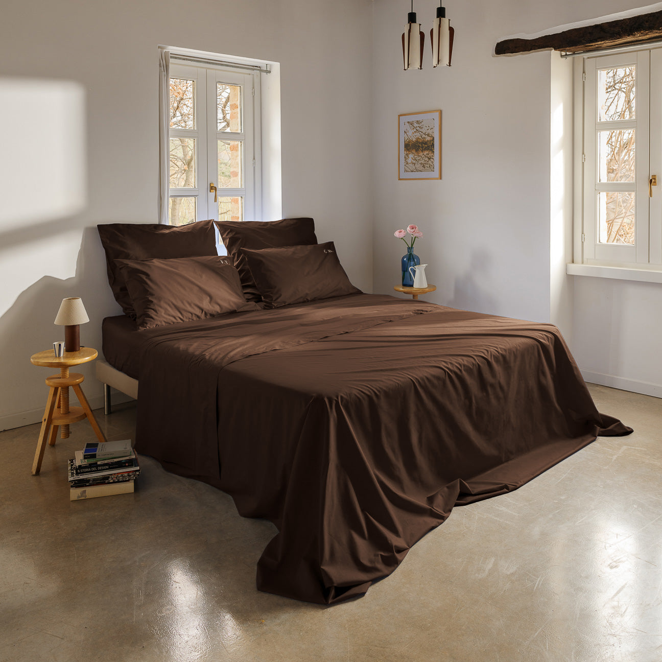 Set 2 federe in percalle
- 50x80 cm (standard)- Caffè espresso- Percalle - Dalfilo