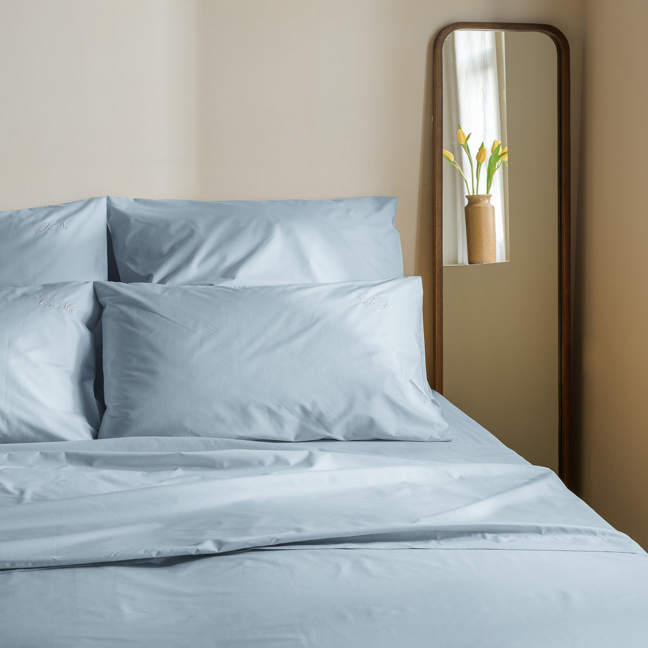 Completo lenzuola in percalle-bedding-sets-Dalfilo-1 PIAZZA (80x190 cm)-Aria-Percalle-Dalfilo IT