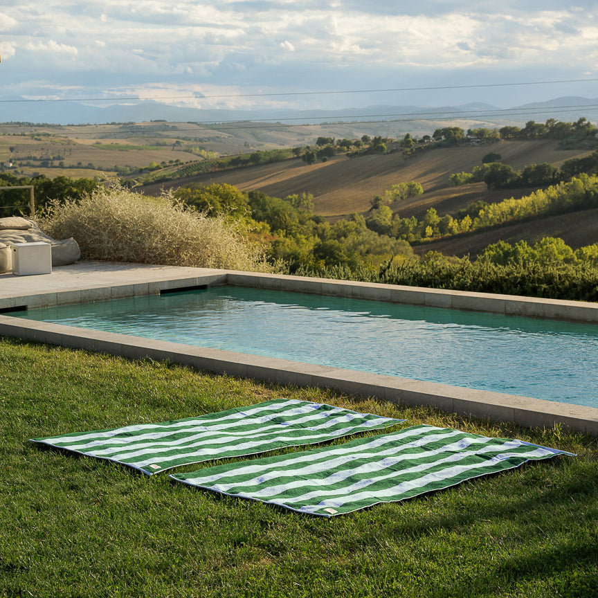 Telo mare Portofino-Beach-Dalfilo-100x180 cm-Verde Bottiglia-Cotone classico-Dalfilo IT