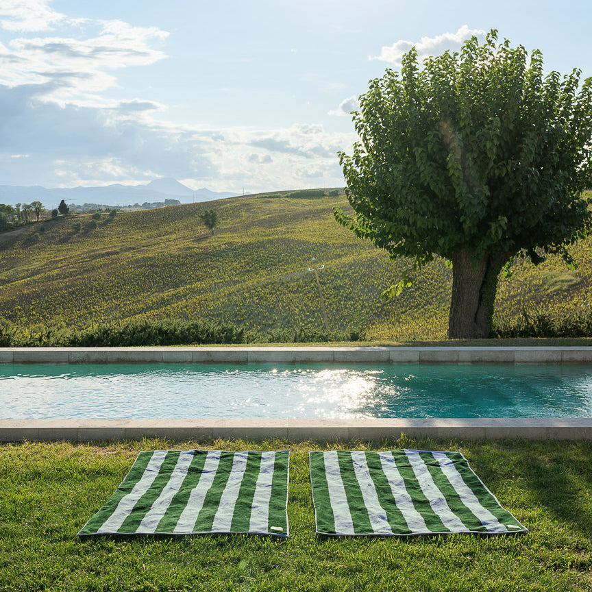 Telo mare Portofino-Beach-Dalfilo-100x180 cm-Verde Bottiglia-Cotone classico-Dalfilo IT