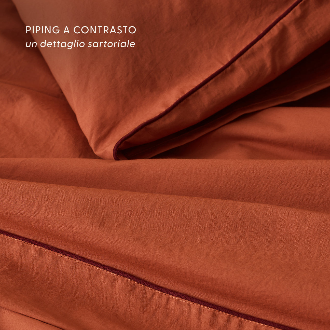 Completo copripiumino in percalle lavato
- 1 PIAZZA (80x190 cm)- Blush- Percalle lavato - Dalfilo