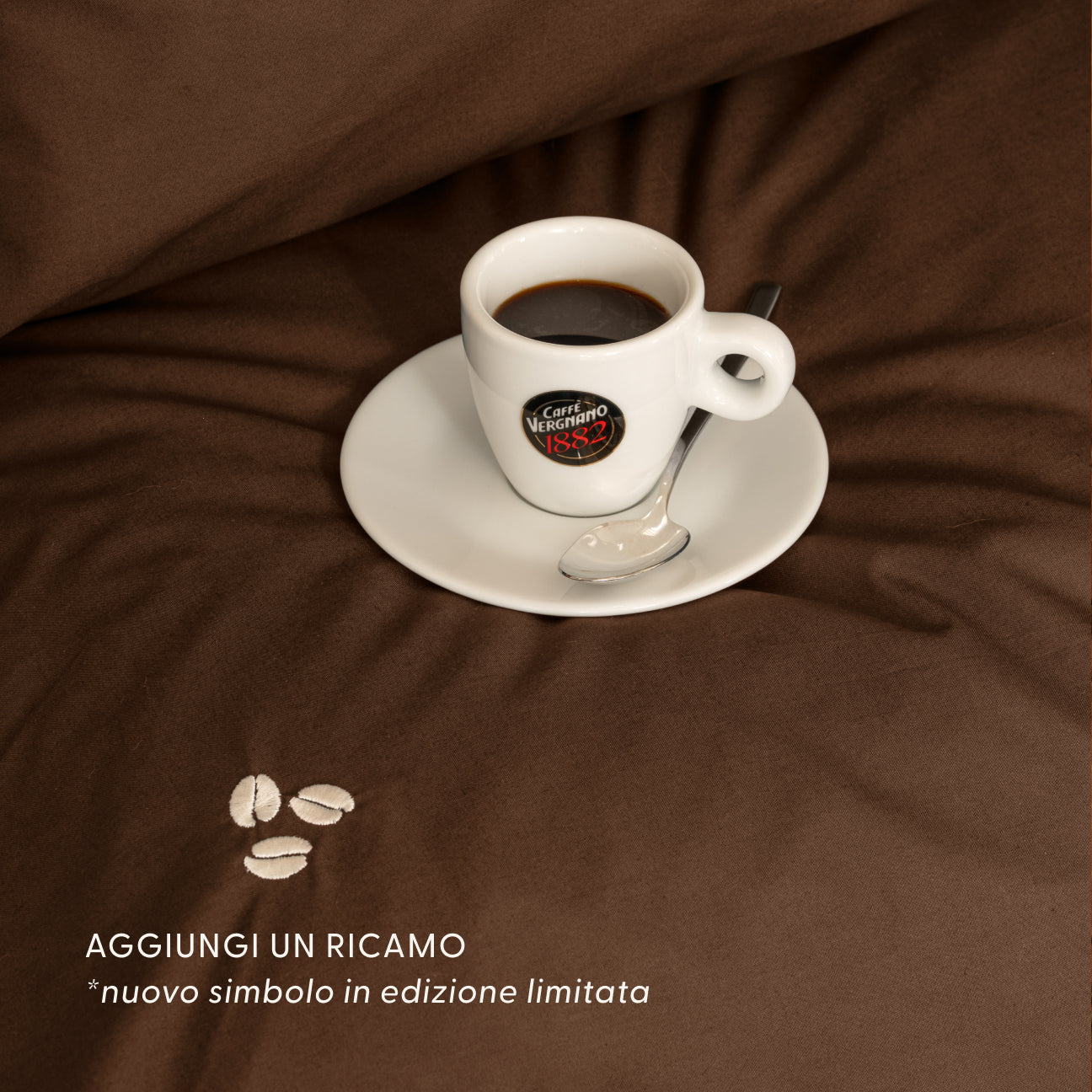 Completo copripiumino in percalle
- 1 PIAZZA (80x190 cm)- Caffè espresso- Percalle - Dalfilo