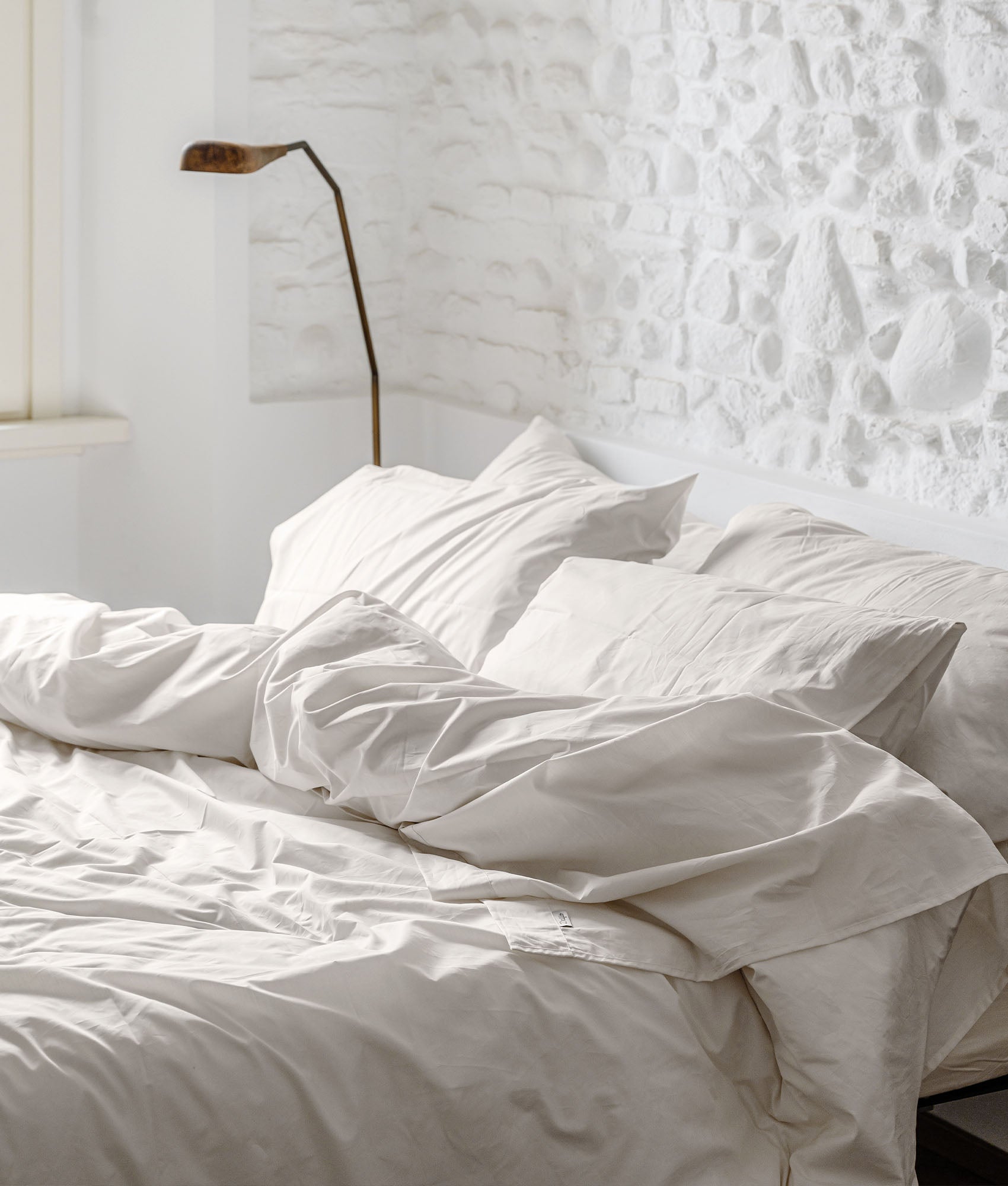 lenzuola bianche in cotone 100% naturale