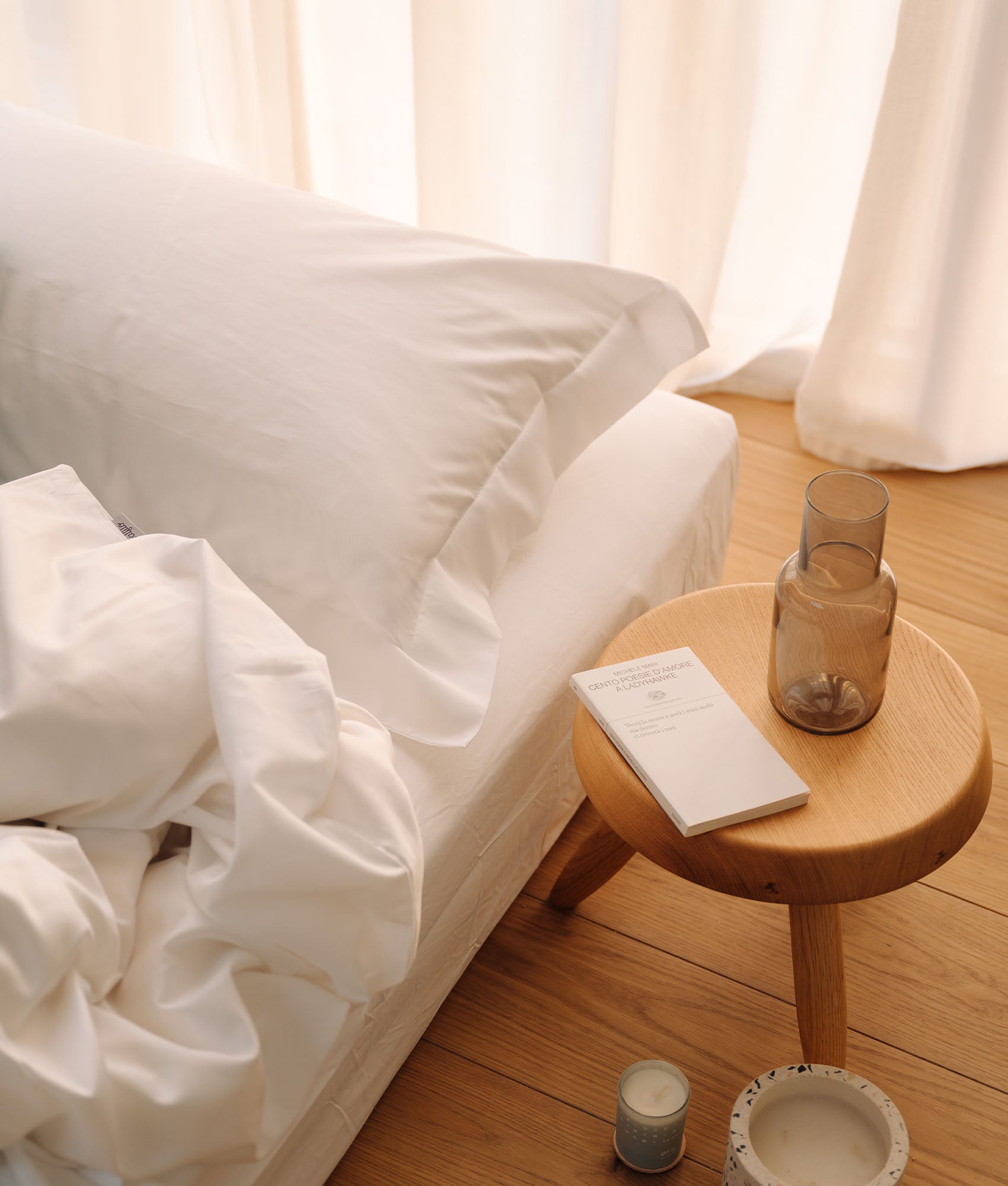 eleganti lenzuola in liscio raso di cotone come in hotel