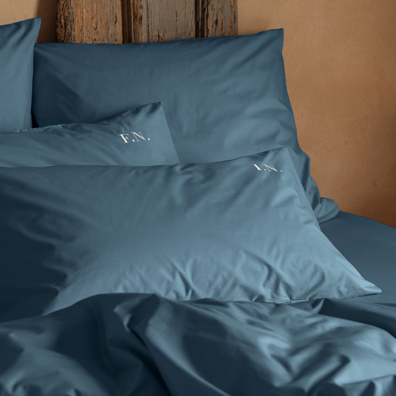 Completo copripiumino in percalle
- 1 PIAZZA (80x190 cm)- Denim- Percalle - Dalfilo