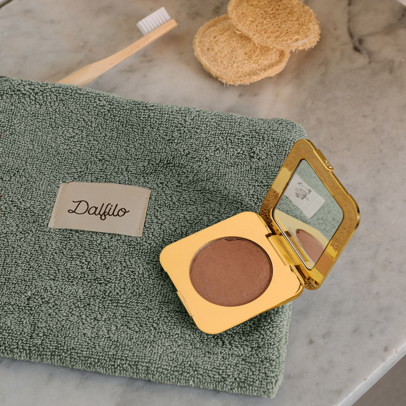 Pochette
- 26x20 cm- Salvia- Cotone classico - Dalfilo