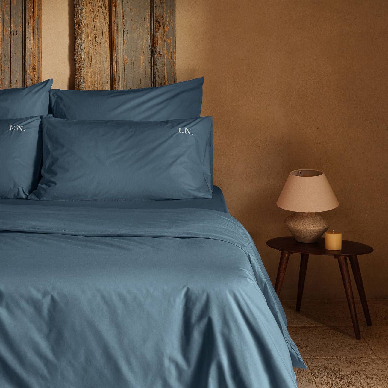 Completo all-in in percalle
- 1 PIAZZA (80x190 cm)- Denim- Percalle - Dalfilo
