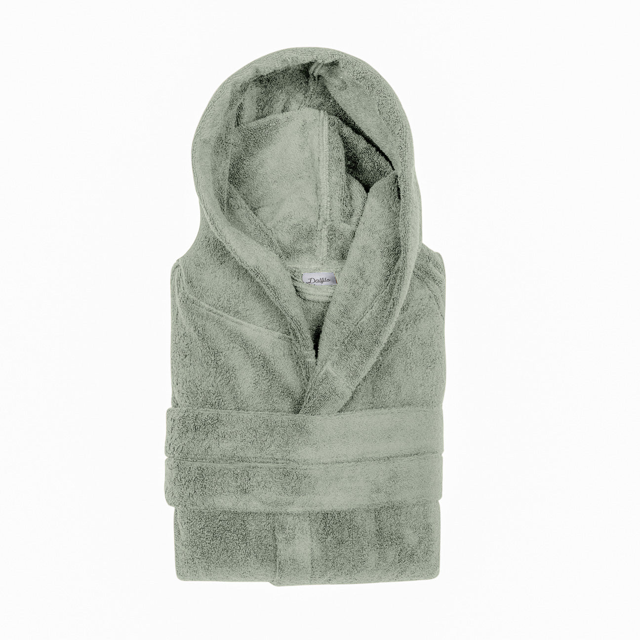Accappatoio classico con cappuccio
- S- Salvia- Cotone classico - Dalfilo