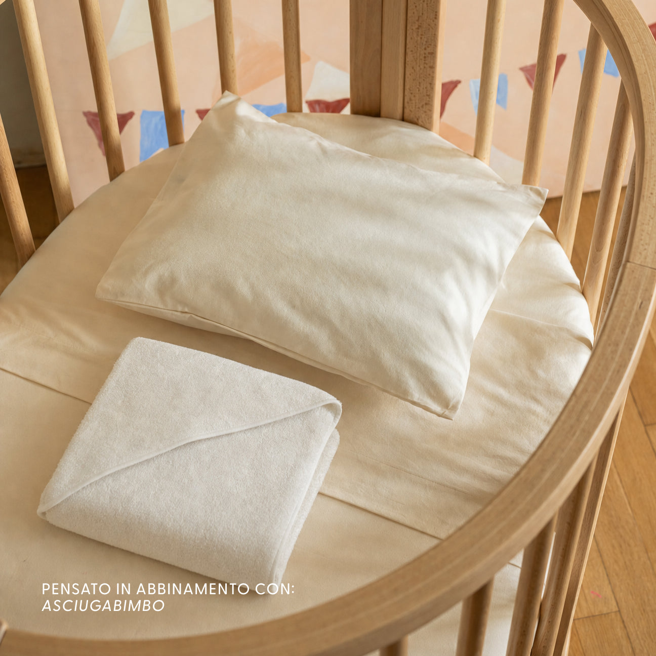Completo lenzuola culla
- 80x110 cm- Crema- Percalle - Dalfilo