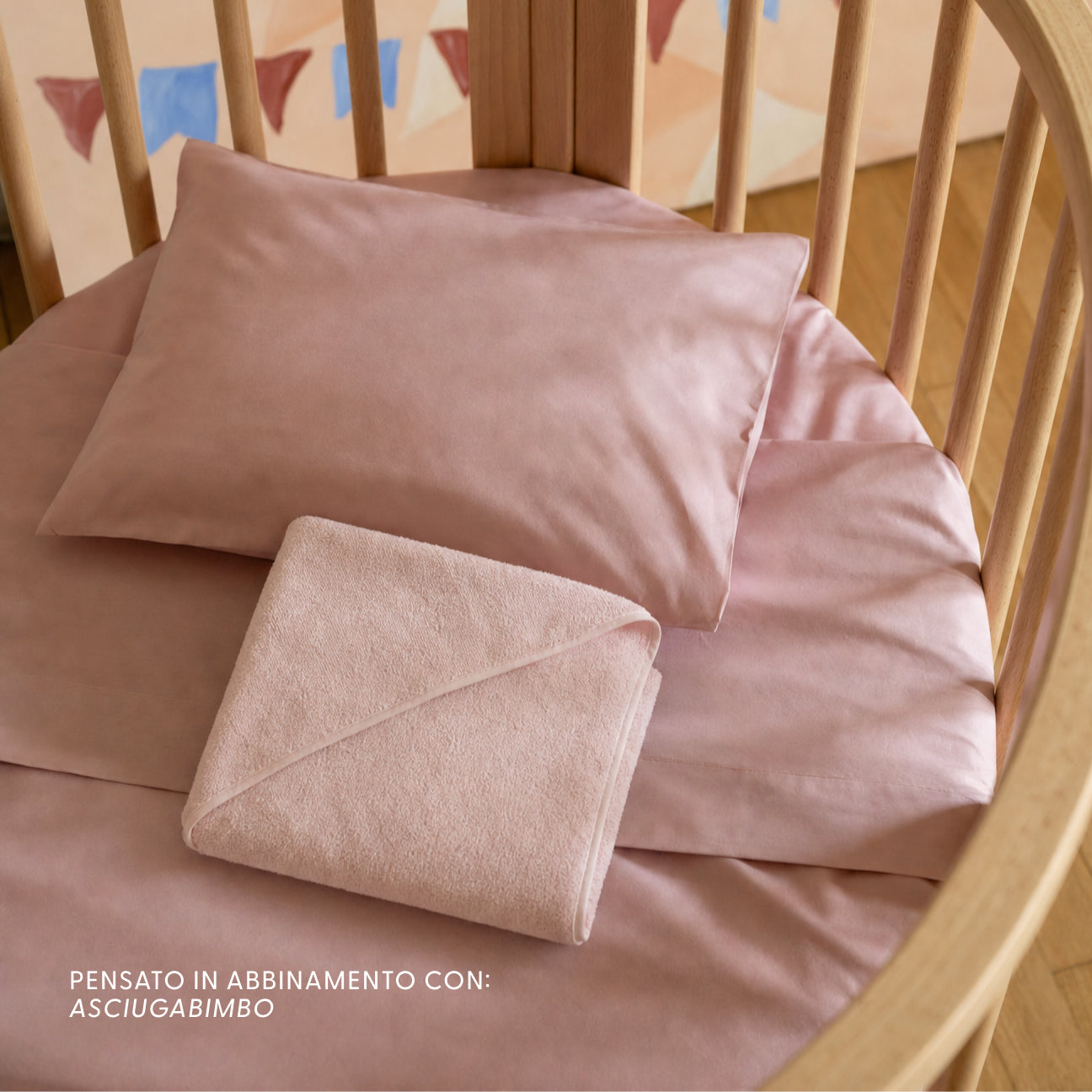 Completo lenzuola culla
- 80x110 cm- Malva- Percalle - Dalfilo