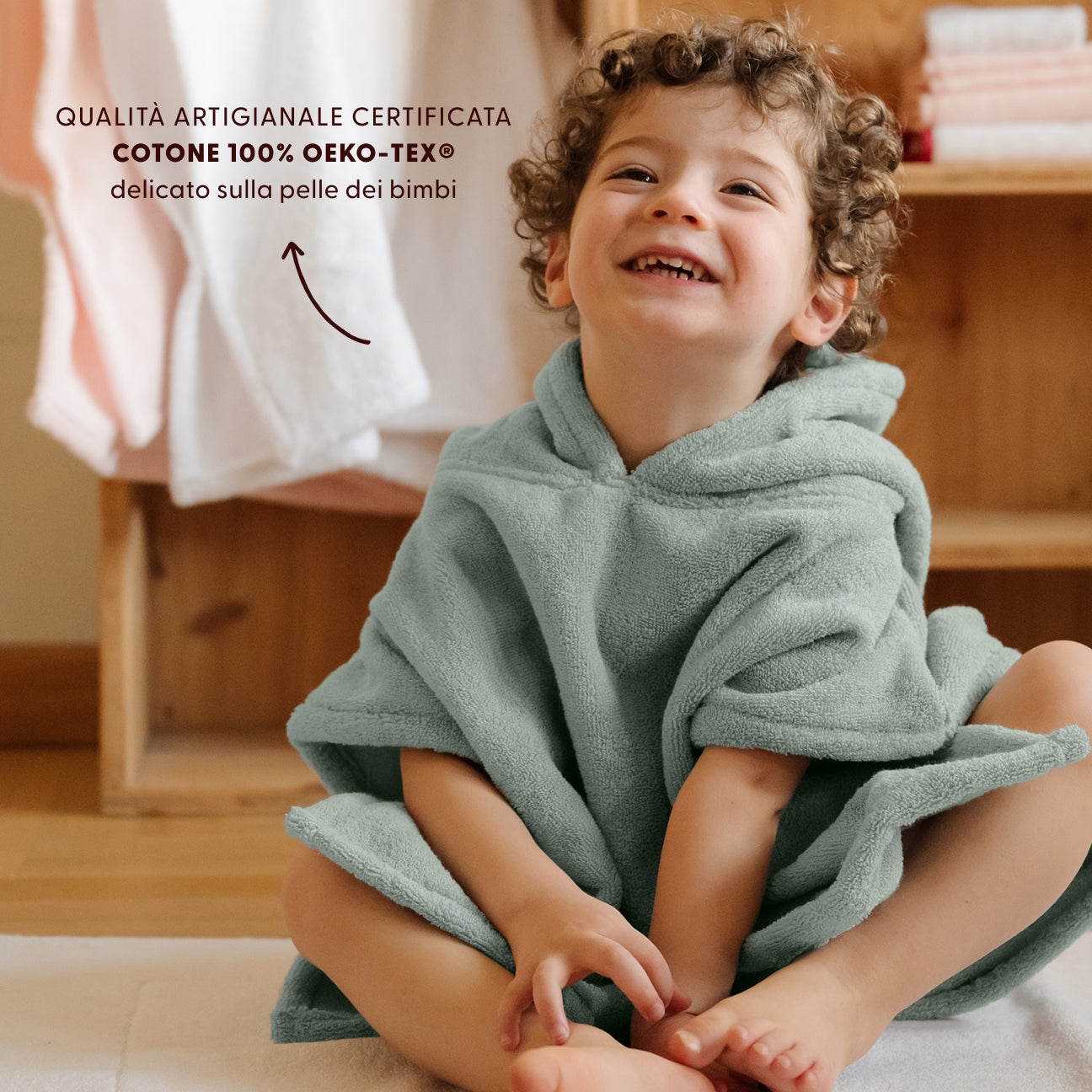 Poncho
- Taglia unica- Salvia- Cotone classico - Dalfilo