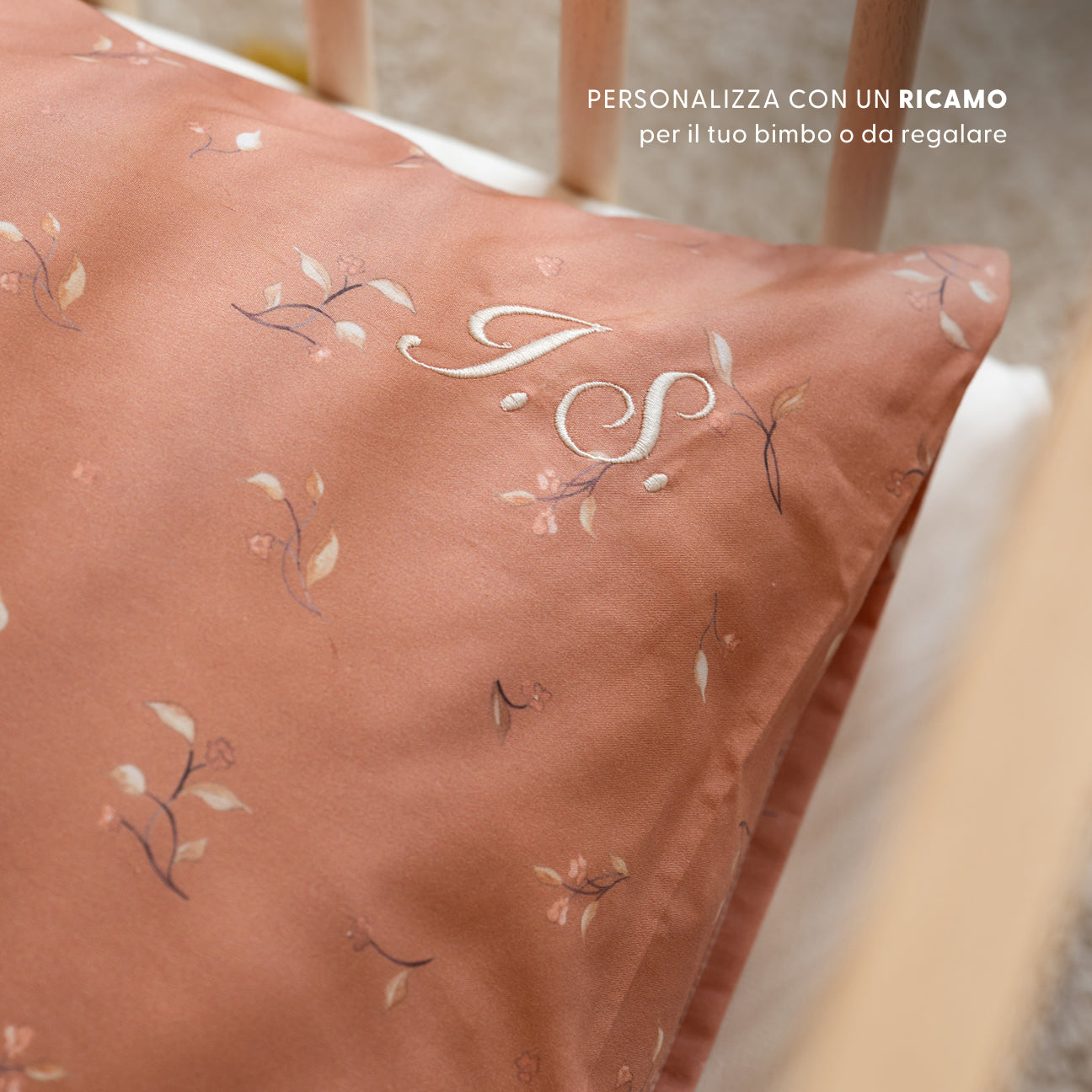 Completo lenzuola lettino
- 60x130 cm- Foliage- Percalle - Dalfilo