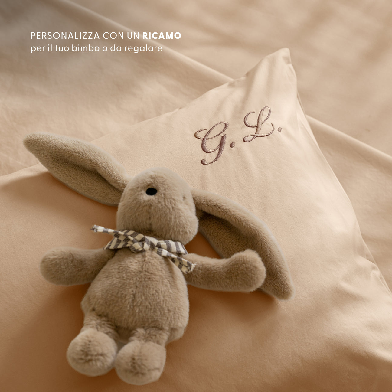 Completo lenzuola lettino
- 60x130 cm- Marrone Caffellatte- Percalle - Dalfilo