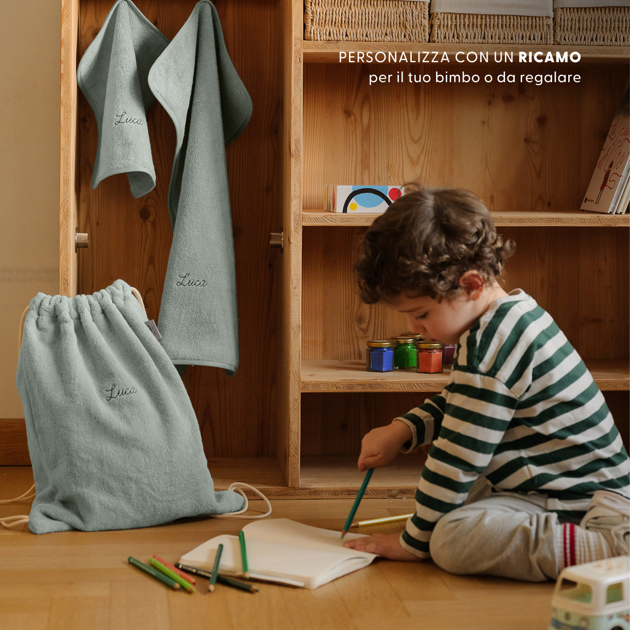 Set scuola bimbi
- Taglia unica- Salvia- Cotone classico - Dalfilo