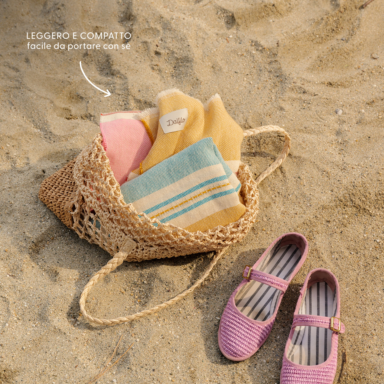 Telo mare Brezza
- 100x175 cm- Tramonto- Cotone - Dalfilo