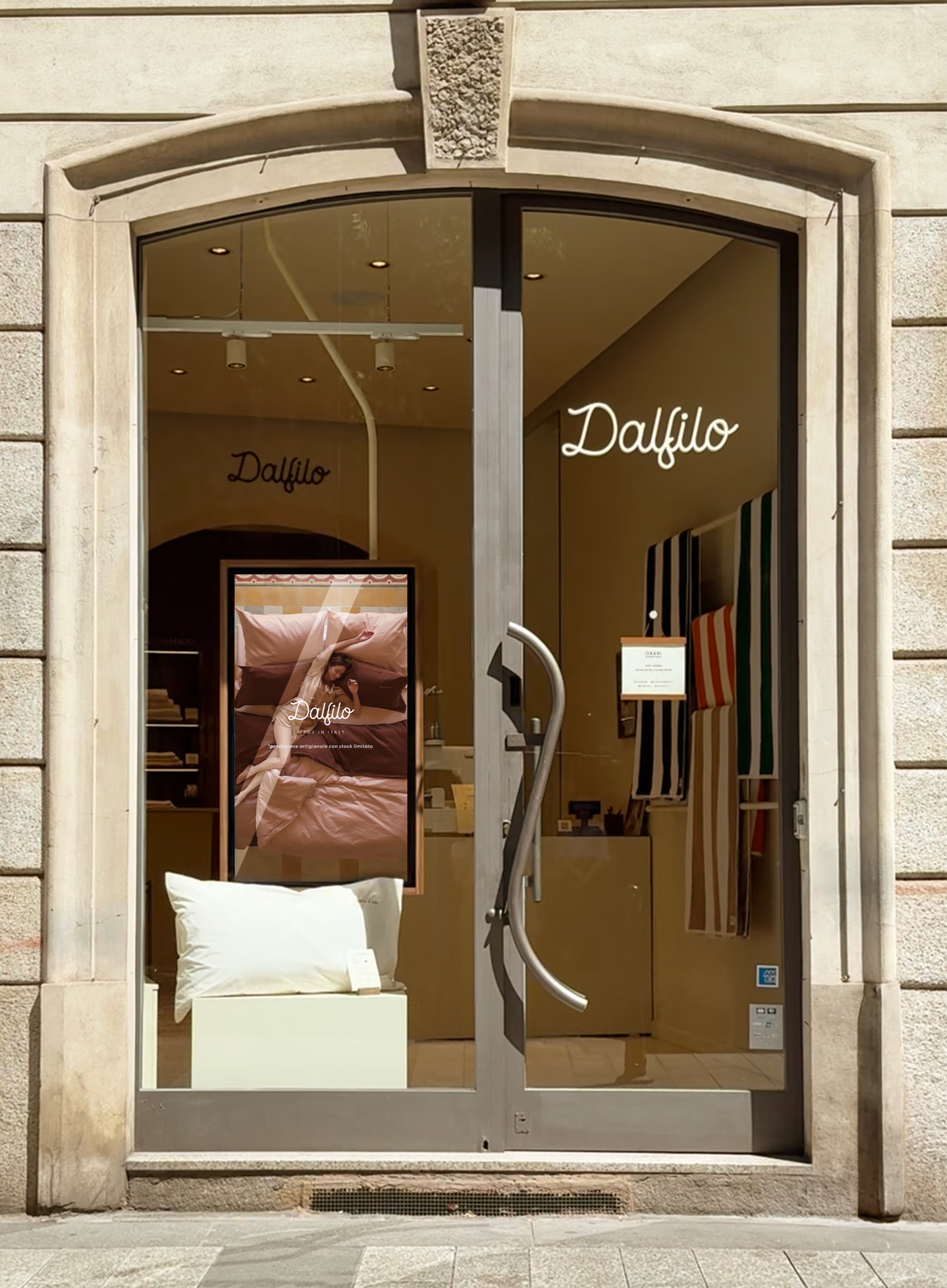 Telo doccia linea classica
- Taglia unica- Righe Corallo- Cotone classico - Dalfilo