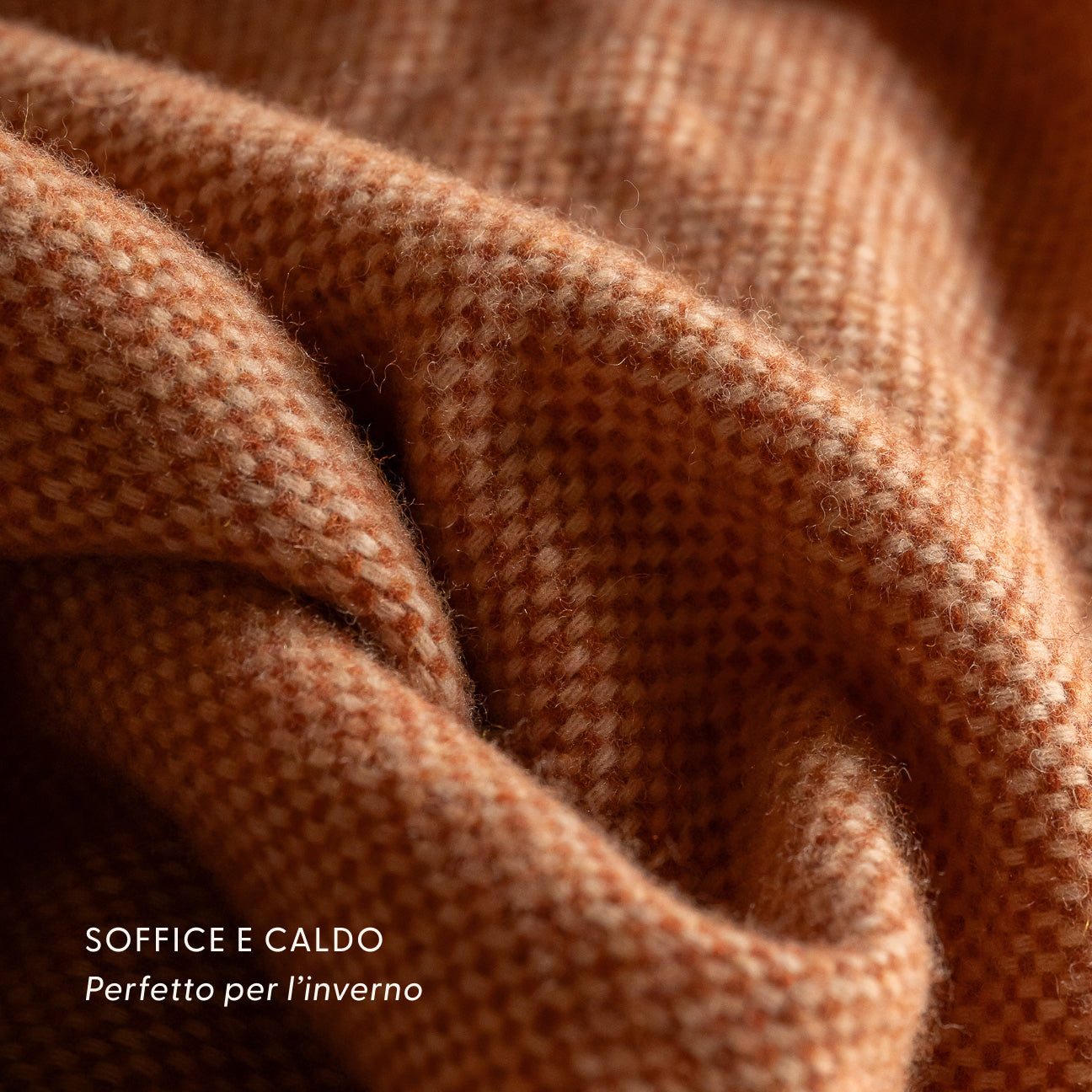 Plaid in lana
- 130x180 cm- Terracotta- Lana rigenerata - Dalfilo